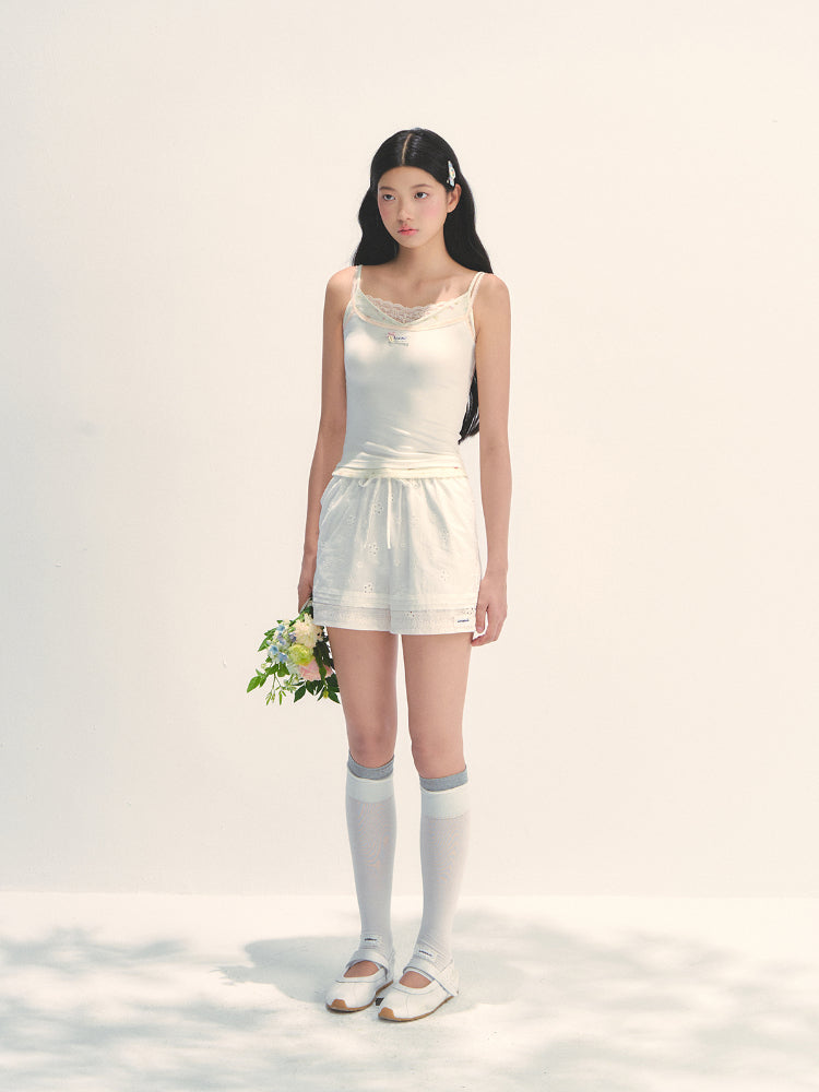 100% Cotton Embroidered Shorts - CHINASQUAD