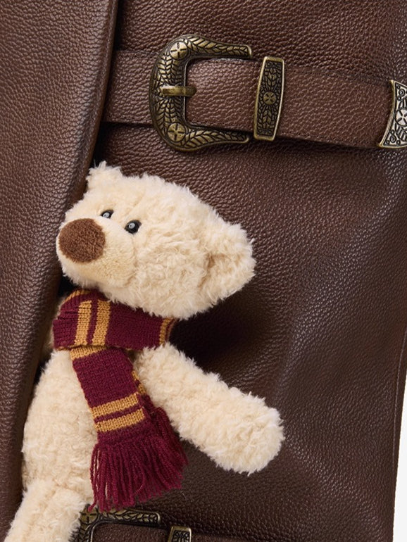 Vintage Stacked High Leather Boots