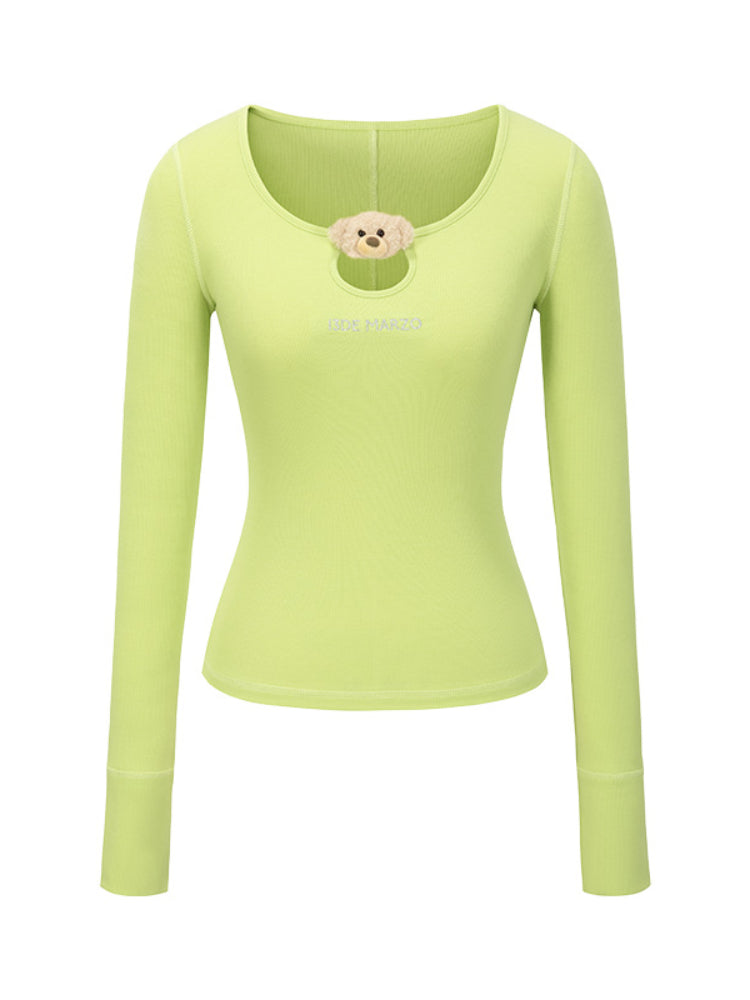 Hollow Chest Long-Sleeve Slim Fit T-Shirt - CHINASQUAD