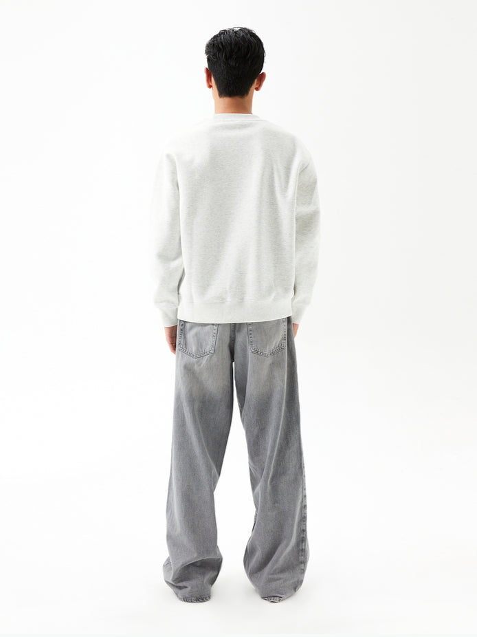 Vintage Washed Light Gray Denim Jeans - CHINASQUAD