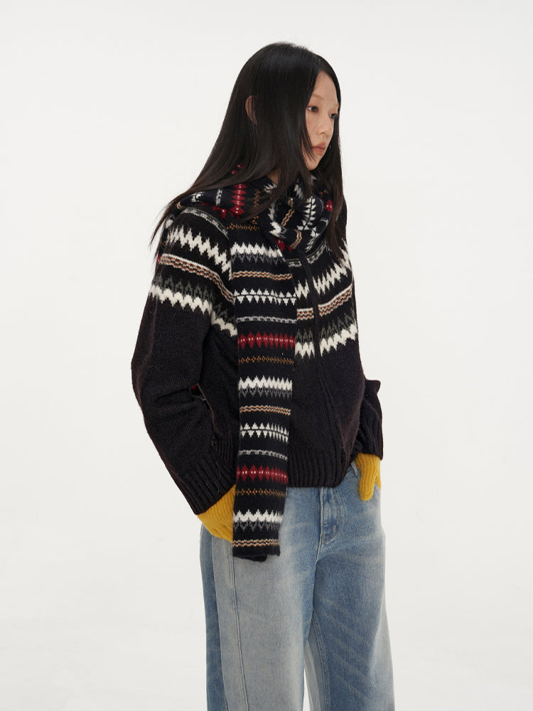 Fair Isle Wool Cardigan - CHINASQUAD