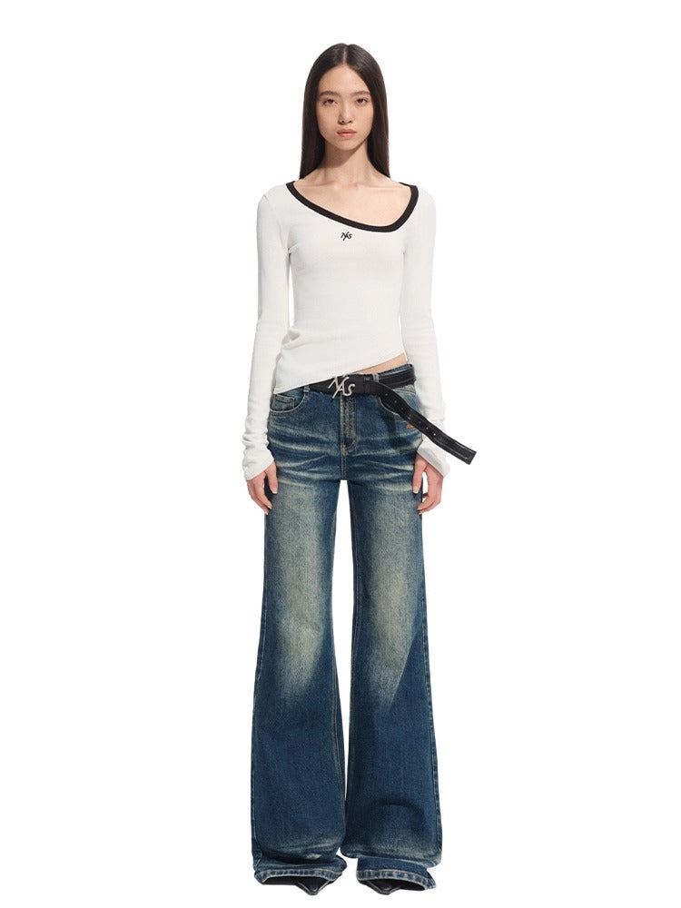 Tie-dye Denim Fashion Aluminum Wire Belt - CHINASQUAD