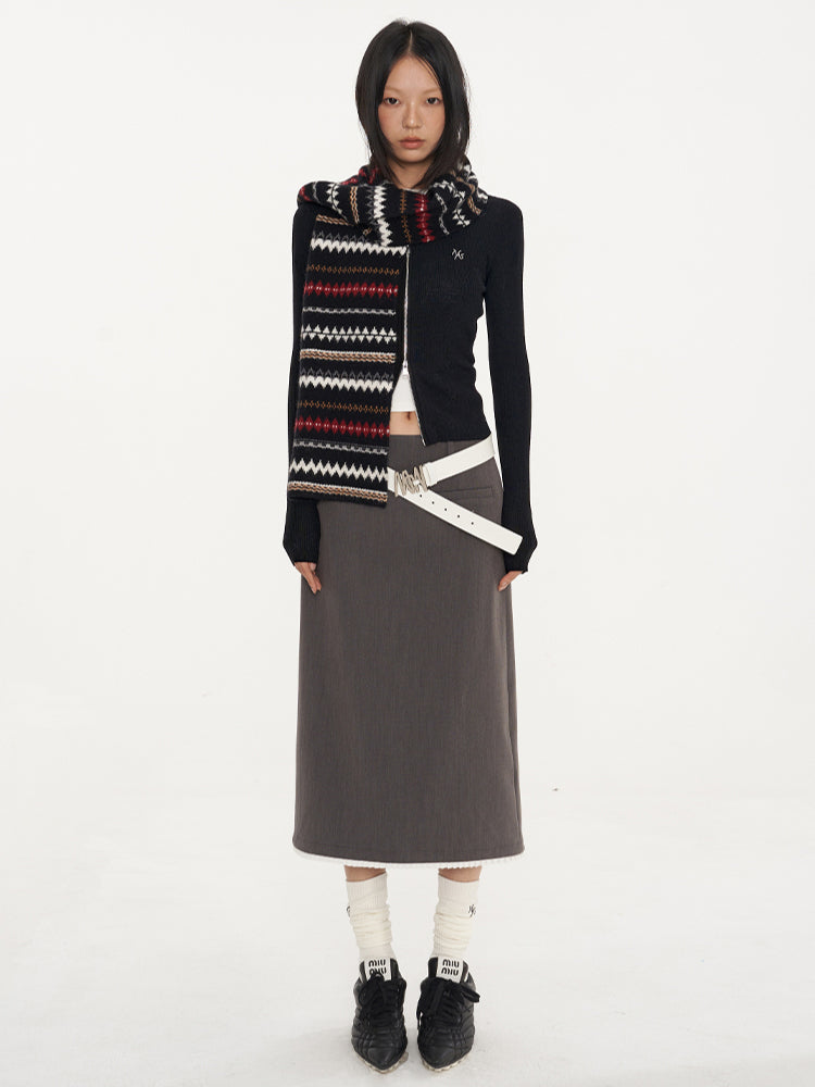 Blue & Black Fair Isle Scarf - CHINASQUAD