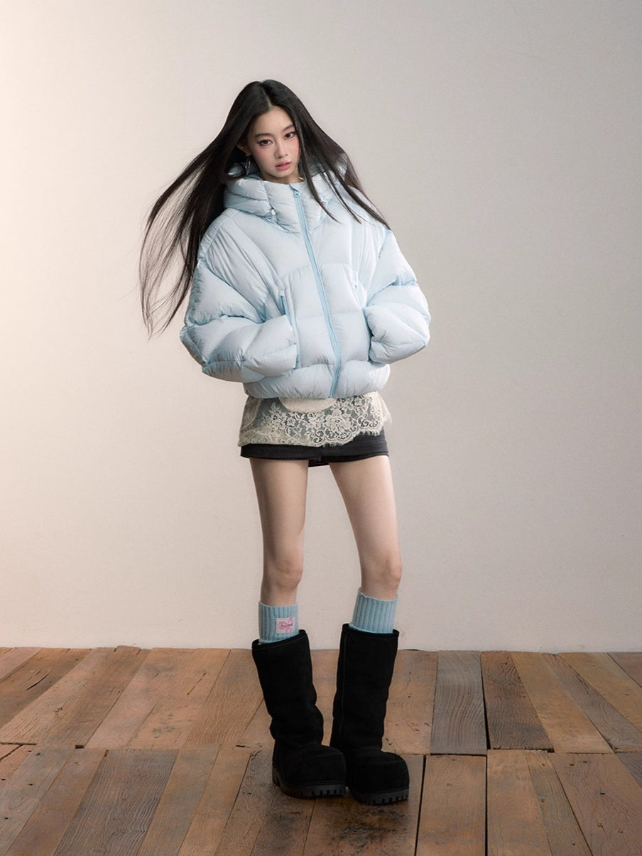 Pastel Cloud Puffer Down Jacket