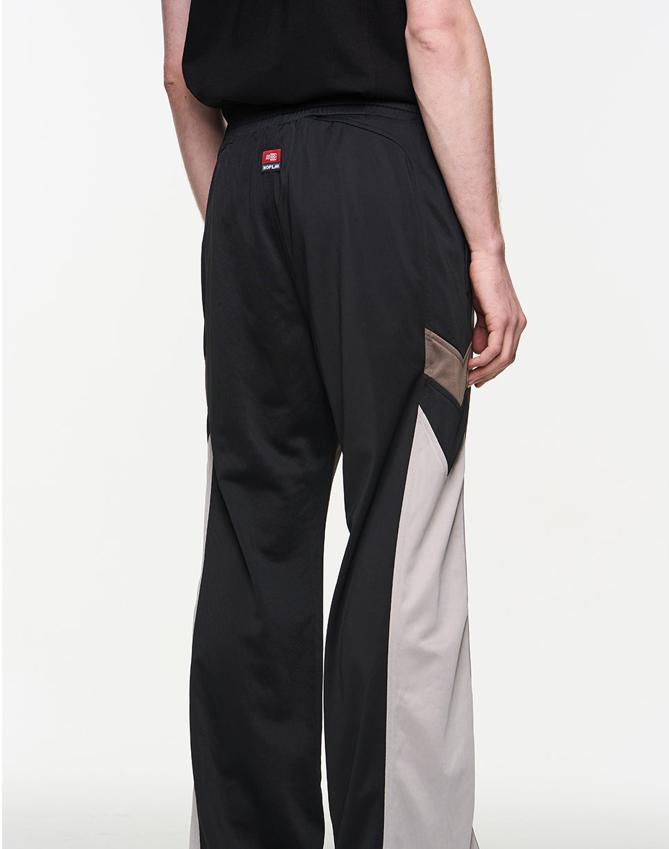Color-Block Embroidered Straight-Leg Pants - CHINASQUAD