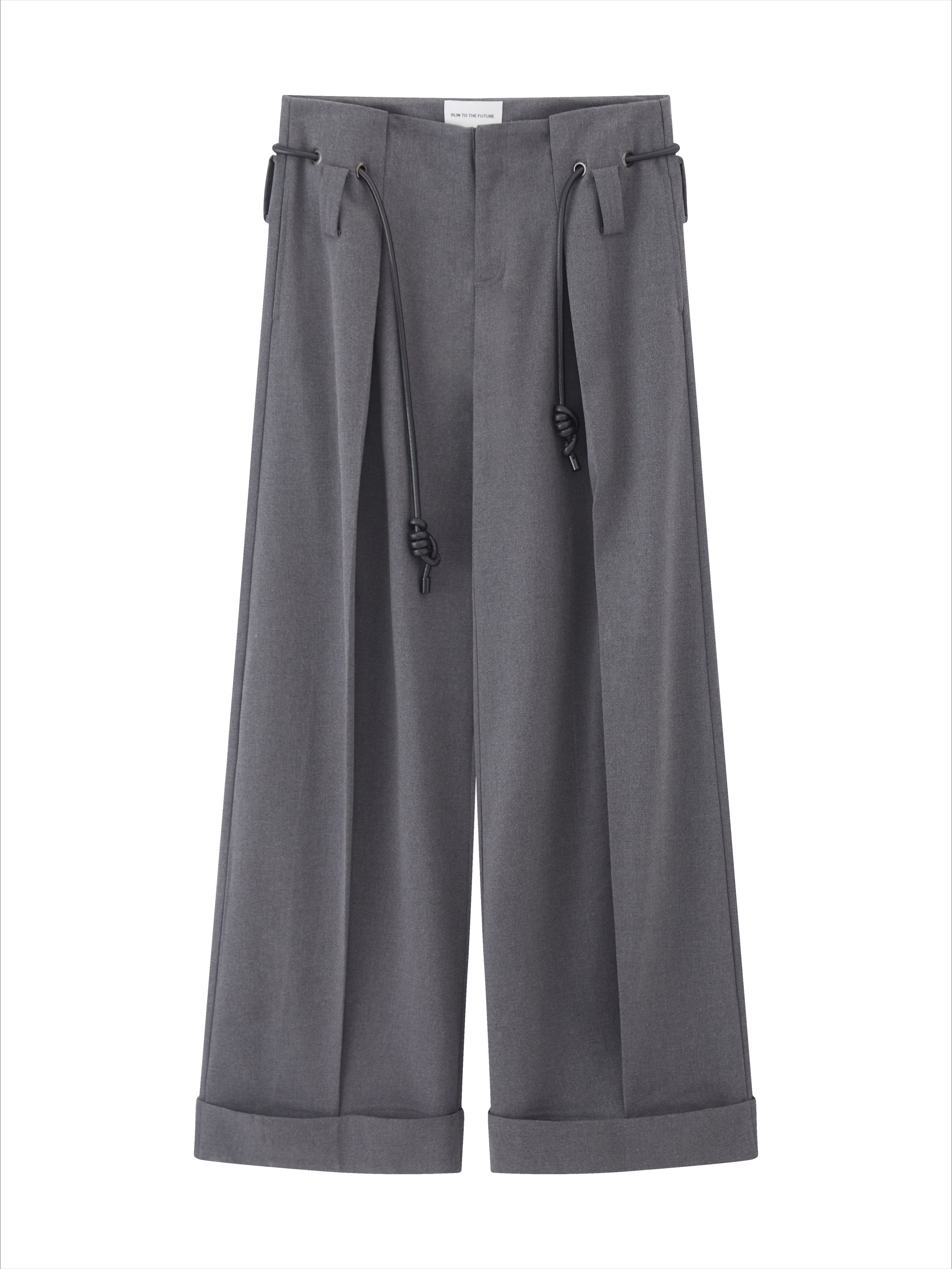 Wool Blend Wide-Leg Pants - CHINASQUAD