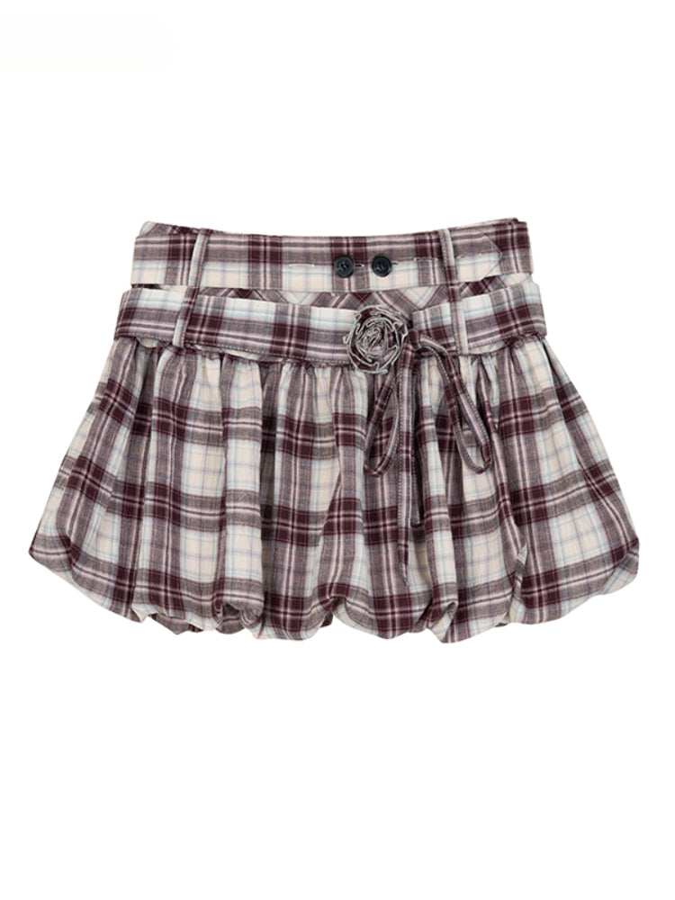 Rose Flower Waist Belt Tulle Skirt - CHINASQUAD