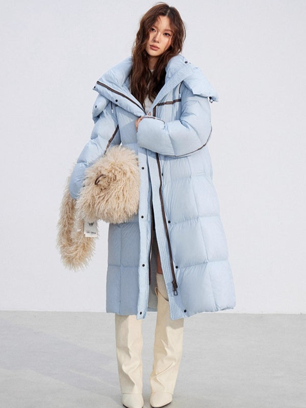 Down Hooded Longline Puffer Coat