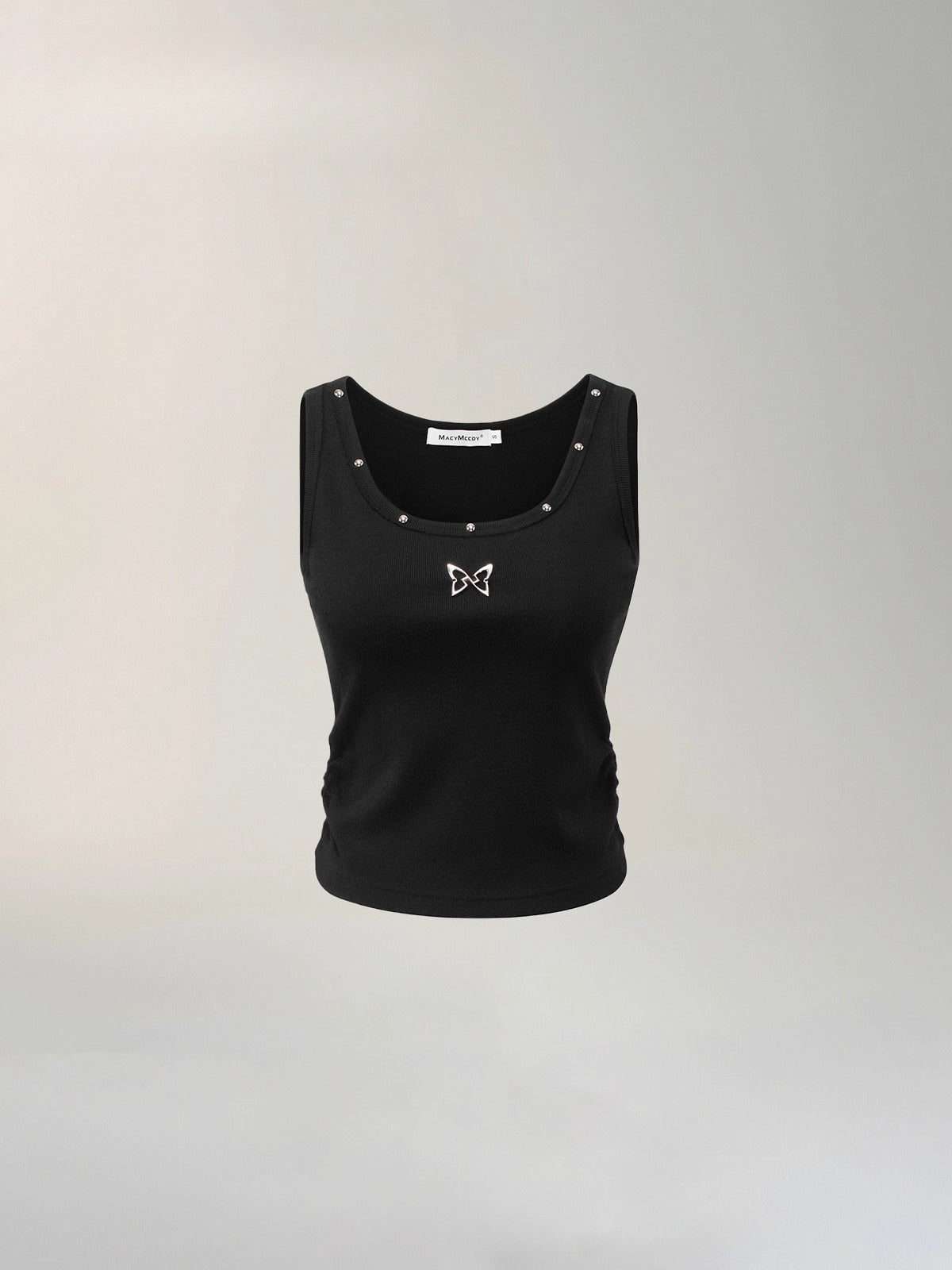 Butterfly Charm U-Neck Tank Top - CHINASQUAD