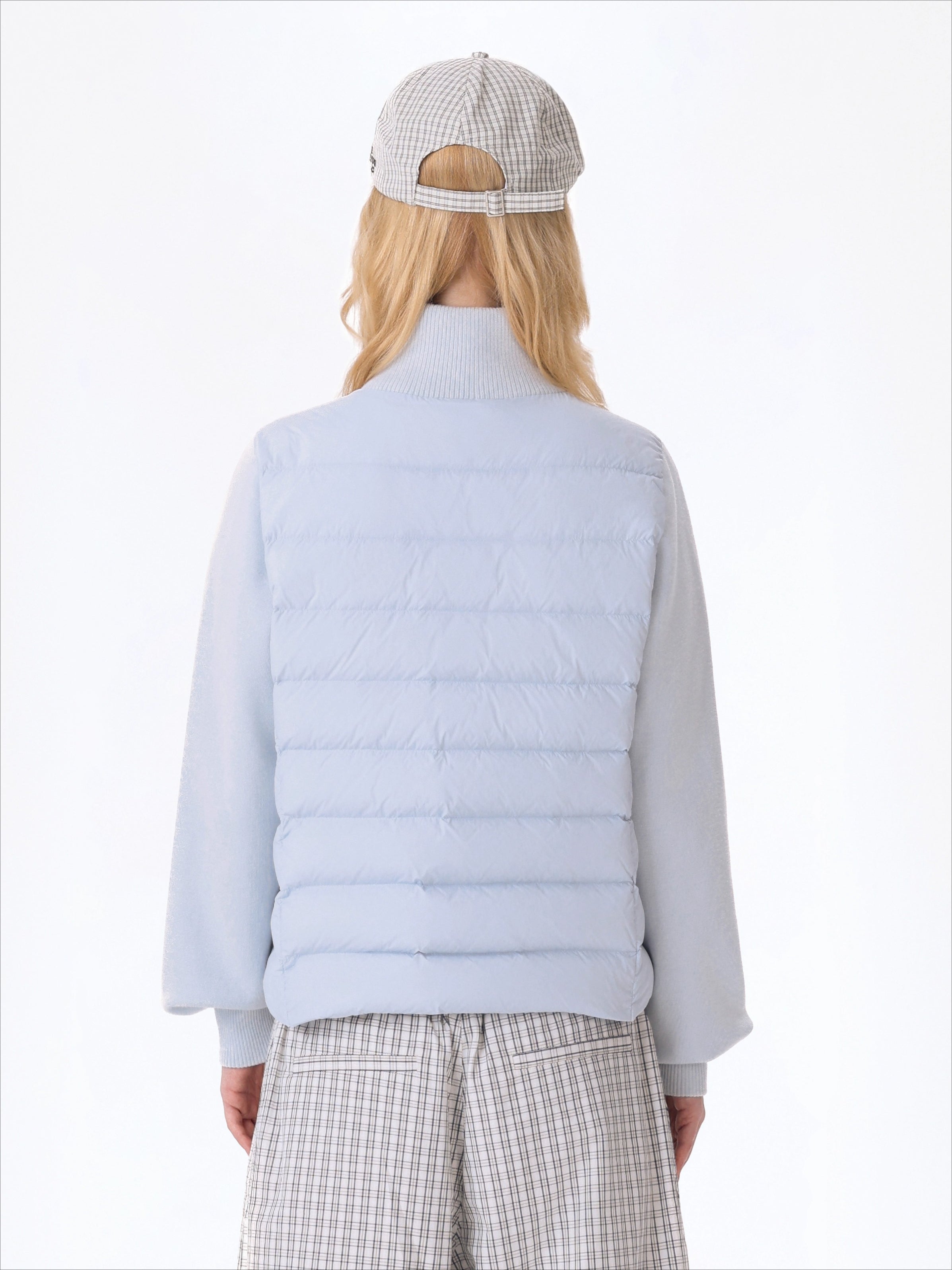 Knit Panel Plush Doll Down Jacket