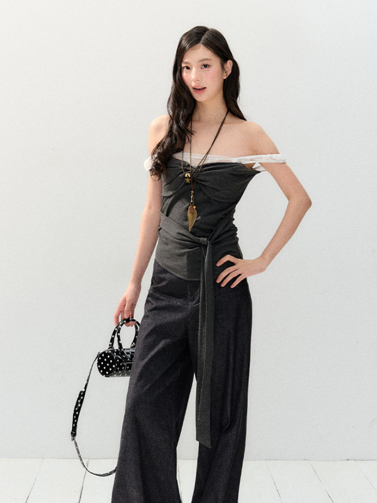 Lace Off-shoulder Cami Top - CHINASQUAD