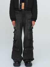 Wild Mustang Multi-pocket Denim Pants - CHINASQUAD