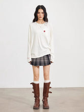 Embroidered Raw Edge T-shirt - CHINASQUAD