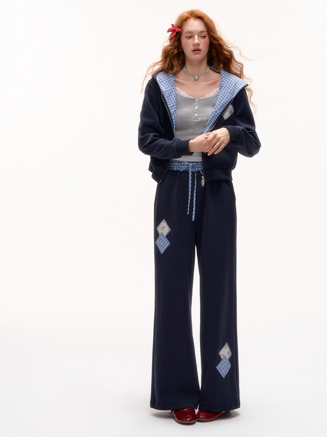 Lace Trim Layered-Effect Contrast Tank Top - CHINASQUAD