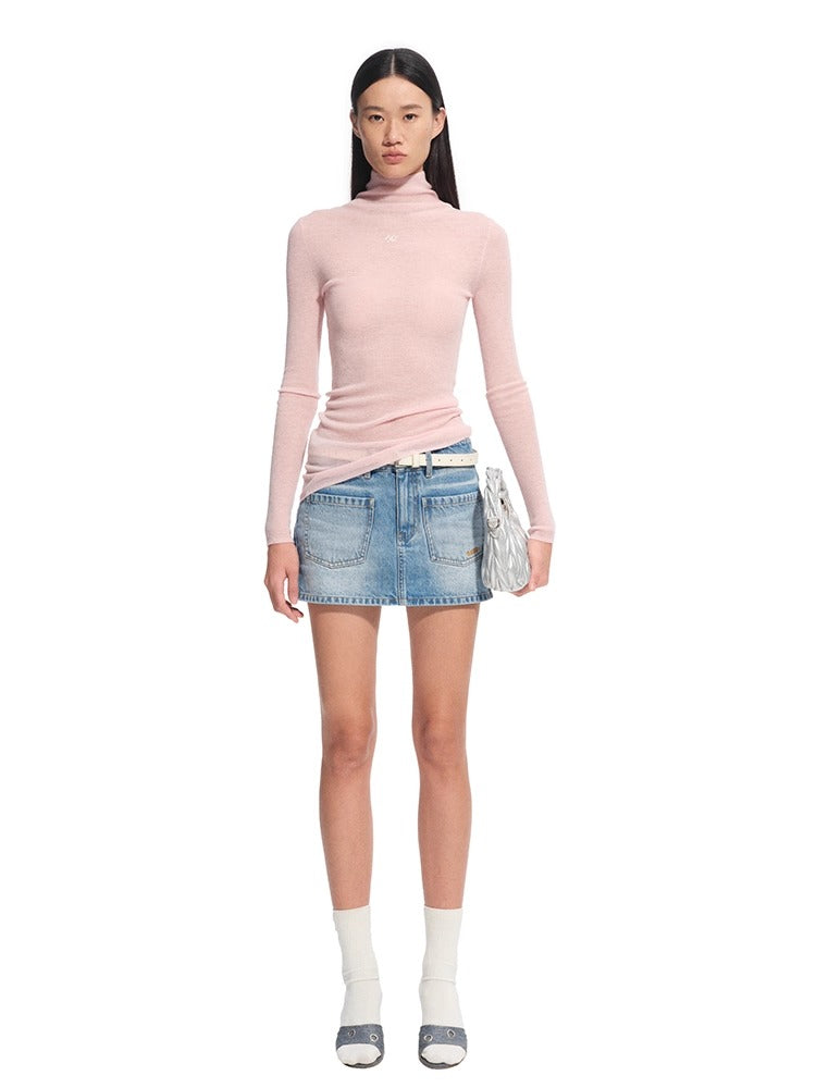 "Djembe Series" Meghan High-Neck Long-Sleeve Knit Sweater - CHINASQUAD
