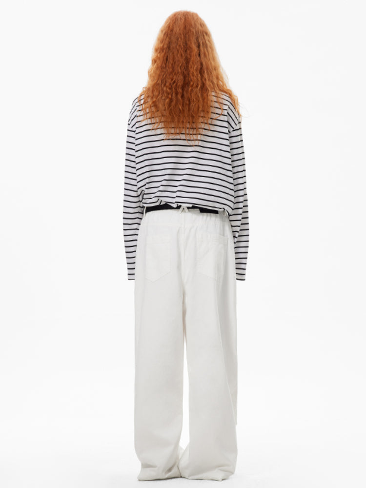 Oversized Tailored Wide-Leg Pants - CHINASQUAD