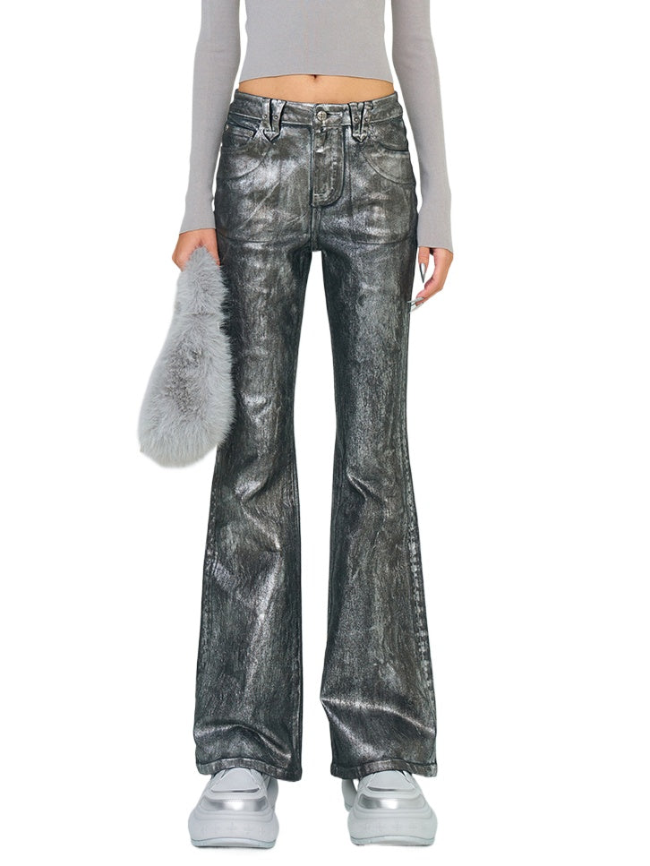 Mirage Star Cloud Elastic Flare Jeans - CHINASQUAD