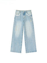 Lace Trim Vintage Jeans - CHINASQUAD