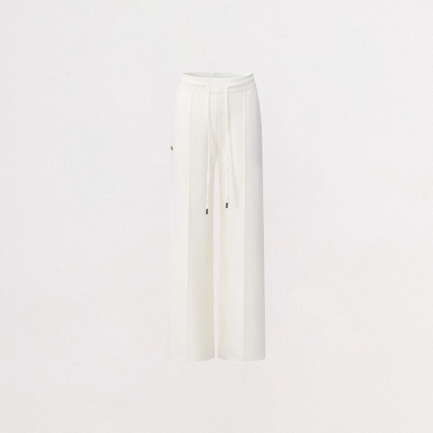 Fleece-Lined Soft-Knit Wide-Leg Pants