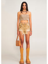 Rage Rush Denim Shorts Wild Cowboy Brown - CHINASQUAD