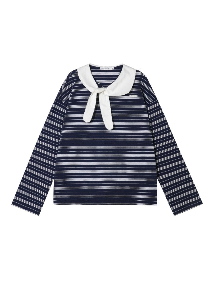 Bow Tie Stripe Long-Sleeve T-Shirt - CHINASQUAD