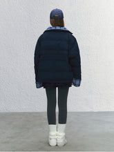 Color-block Plaid Spliced Cotton Jacket - CHINASQUAD