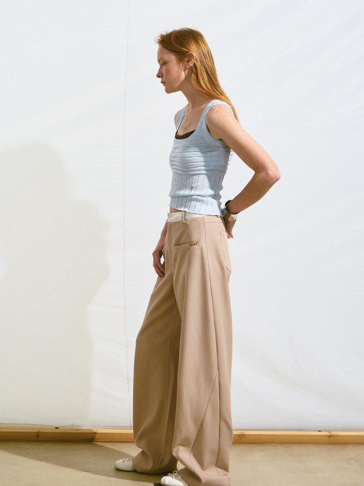 U - neck Hollow Knit Camisole - CHINASQUAD