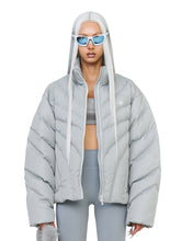 Black & Silver Hurricane Oversized Down Jacket - CHINASQUAD