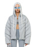 Black & Silver Hurricane Oversized Down Jacket - CHINASQUAD