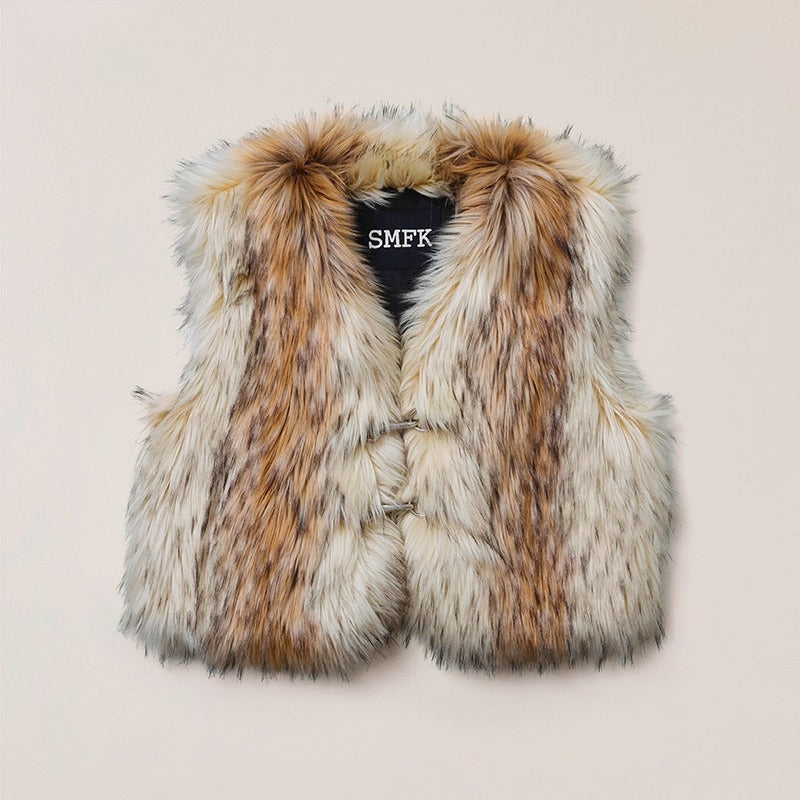 COMPASS Prairie Faux Fur Vest - CHINASQUAD