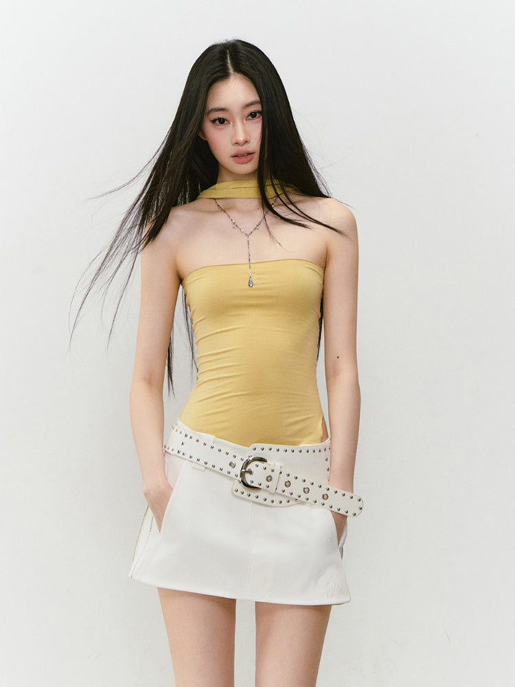 Casual Pencil Skirt with Double - Side Zippers - CHINASQUAD