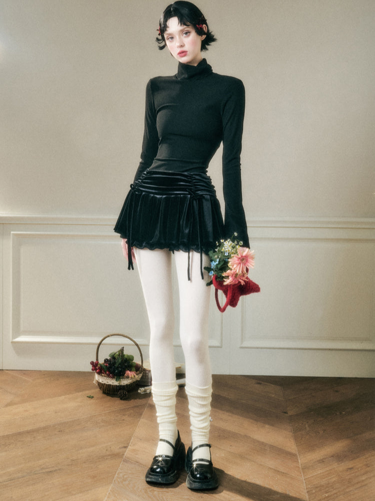 Velvet Mini Skirt - CHINASQUAD