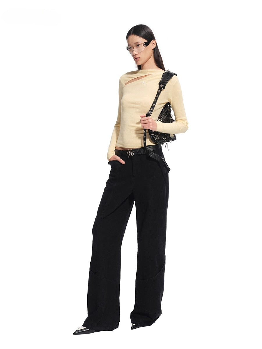 Crescent Knit Modal-Cotton T-Shirt - CHINASQUAD