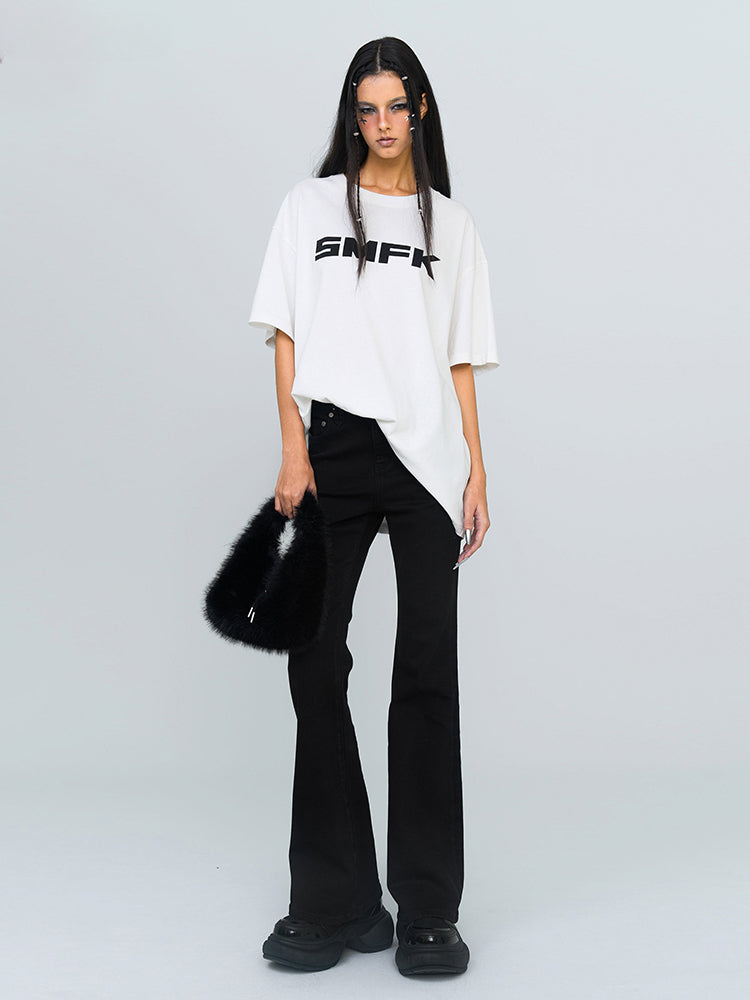 Wild Mustang Classic Elastic Flare Jeans - CHINASQUAD