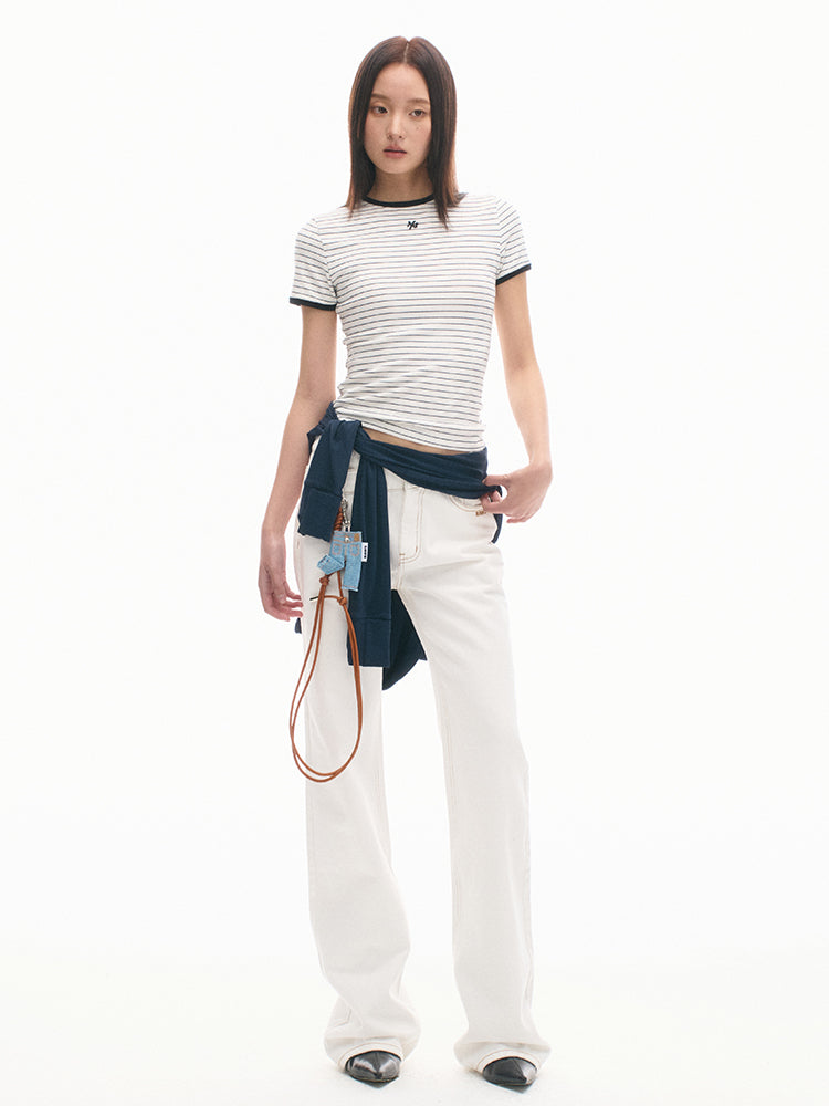 Slim-Fit Color-Block Crewneck Sports T-Shirt - CHINASQUAD