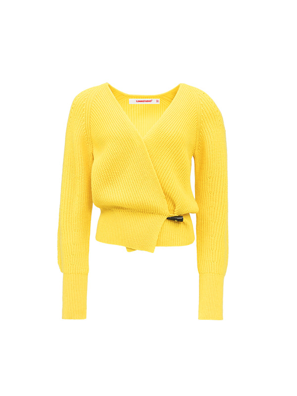 V-neck Knit Cardigan - CHINASQUAD