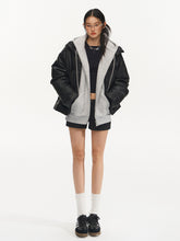 Black Loose Thickened Down Jacket - CHINASQUAD