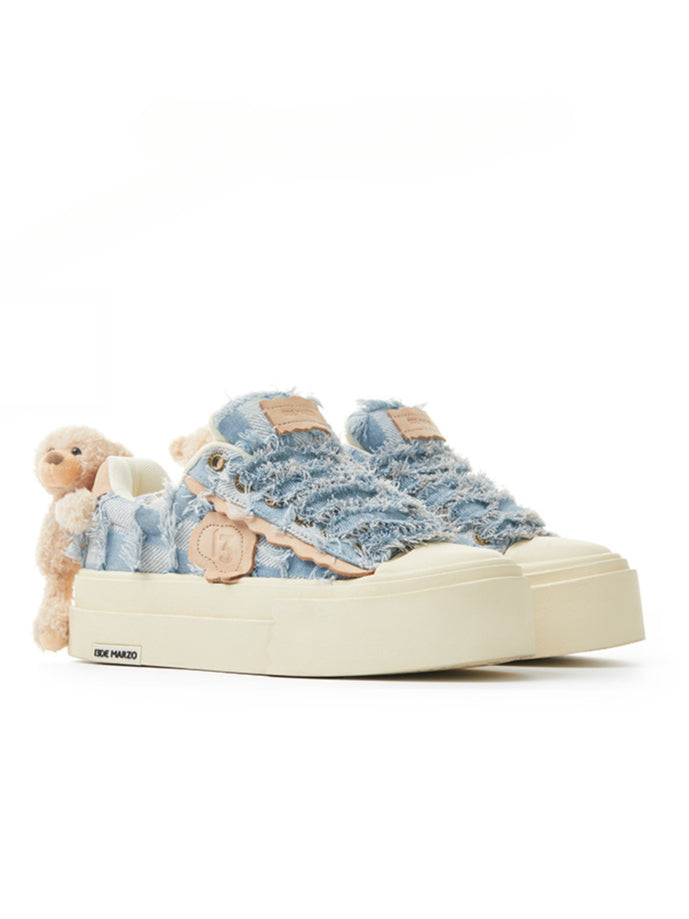 Bear Denim Badge Sneakers - CHINASQUAD
