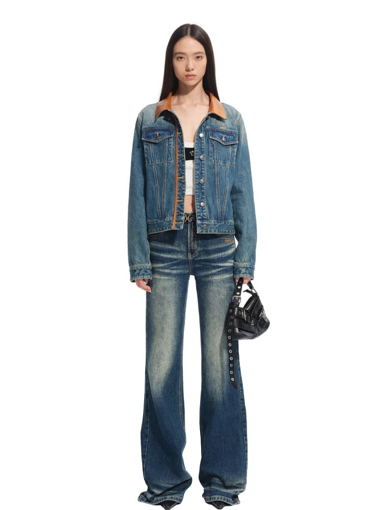 Natural Waist Fitted Straight Jeans - CHINASQUAD