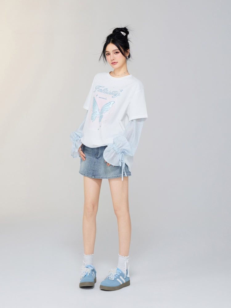 Two-way Wear Butterfly Sunscreen T-shirt - CHINASQUAD