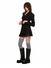 Black & Gray Blazer Dress - CHINASQUAD