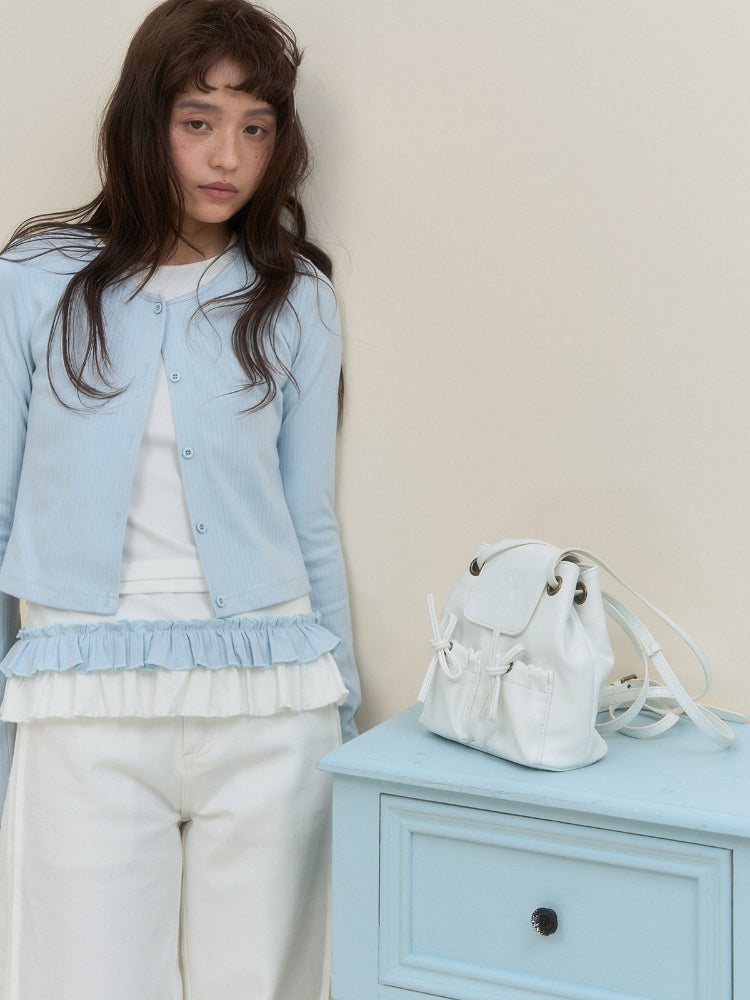 Fake Two-piece Ruffle Top - CHINASQUAD