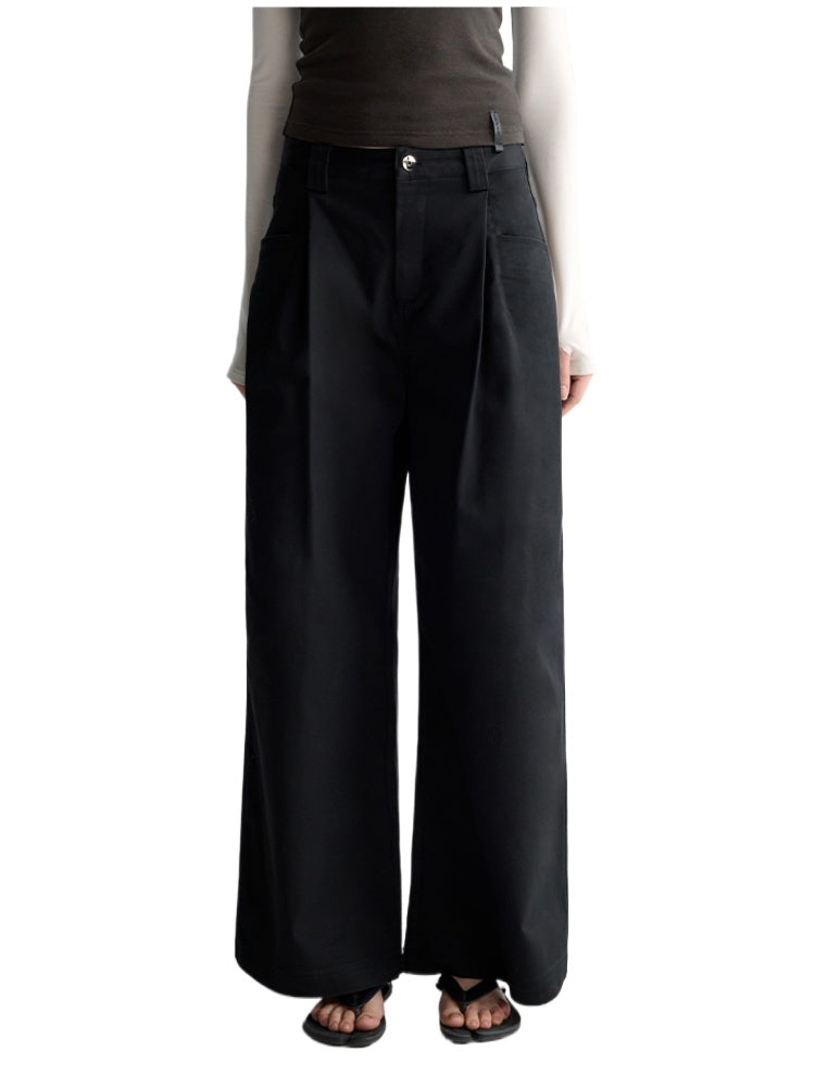 Oversized Tailored Wide-Leg Pants - CHINASQUAD