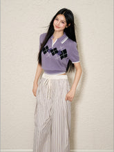 Elastic Waist Striped Pleated Wide-Legged Pants - CHINASQUAD