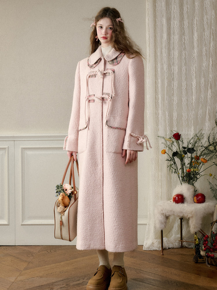 Plush Pink Wool Lamb Coat - CHINASQUAD
