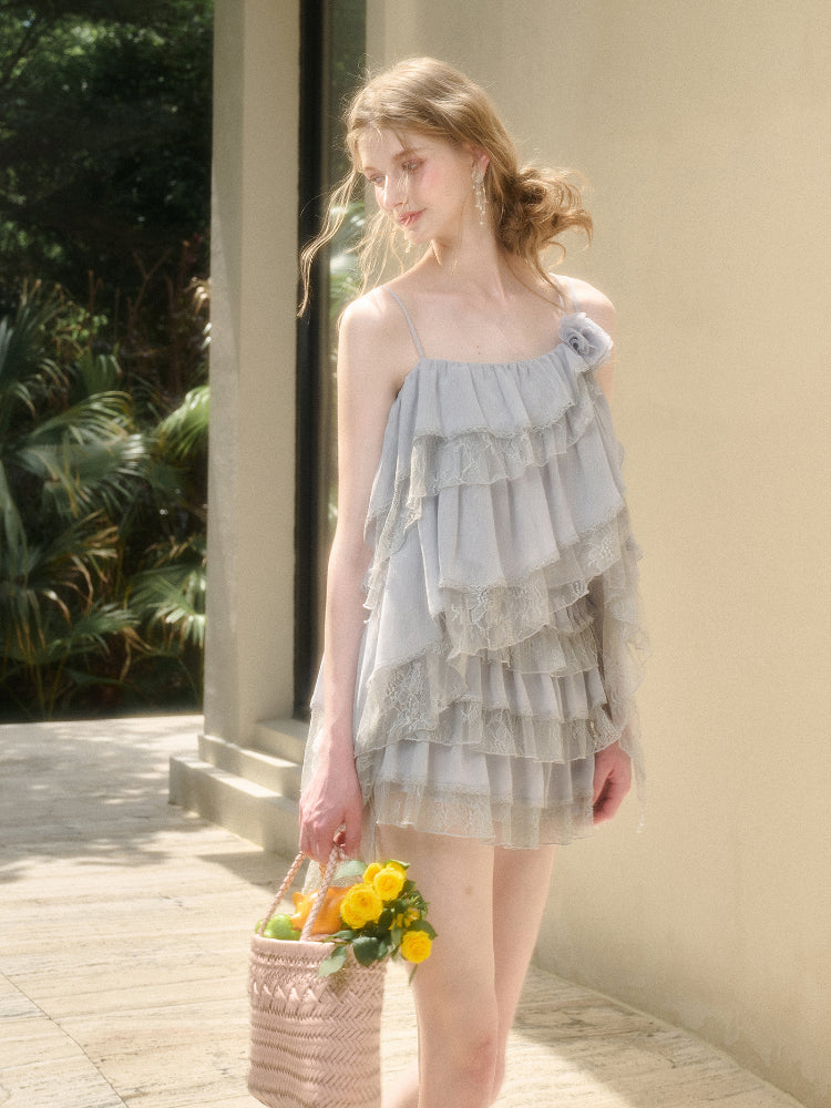 Fluffy Lace Fairy Camisole & Skirt Set - CHINASQUAD