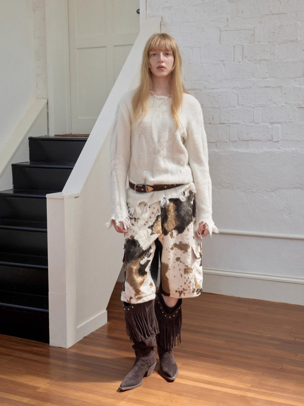 Wool-Blend Textured Oversize Sweater