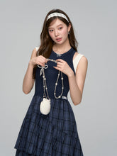 Plaid Asymmetric Sleeveless Vest Dress - CHINASQUAD