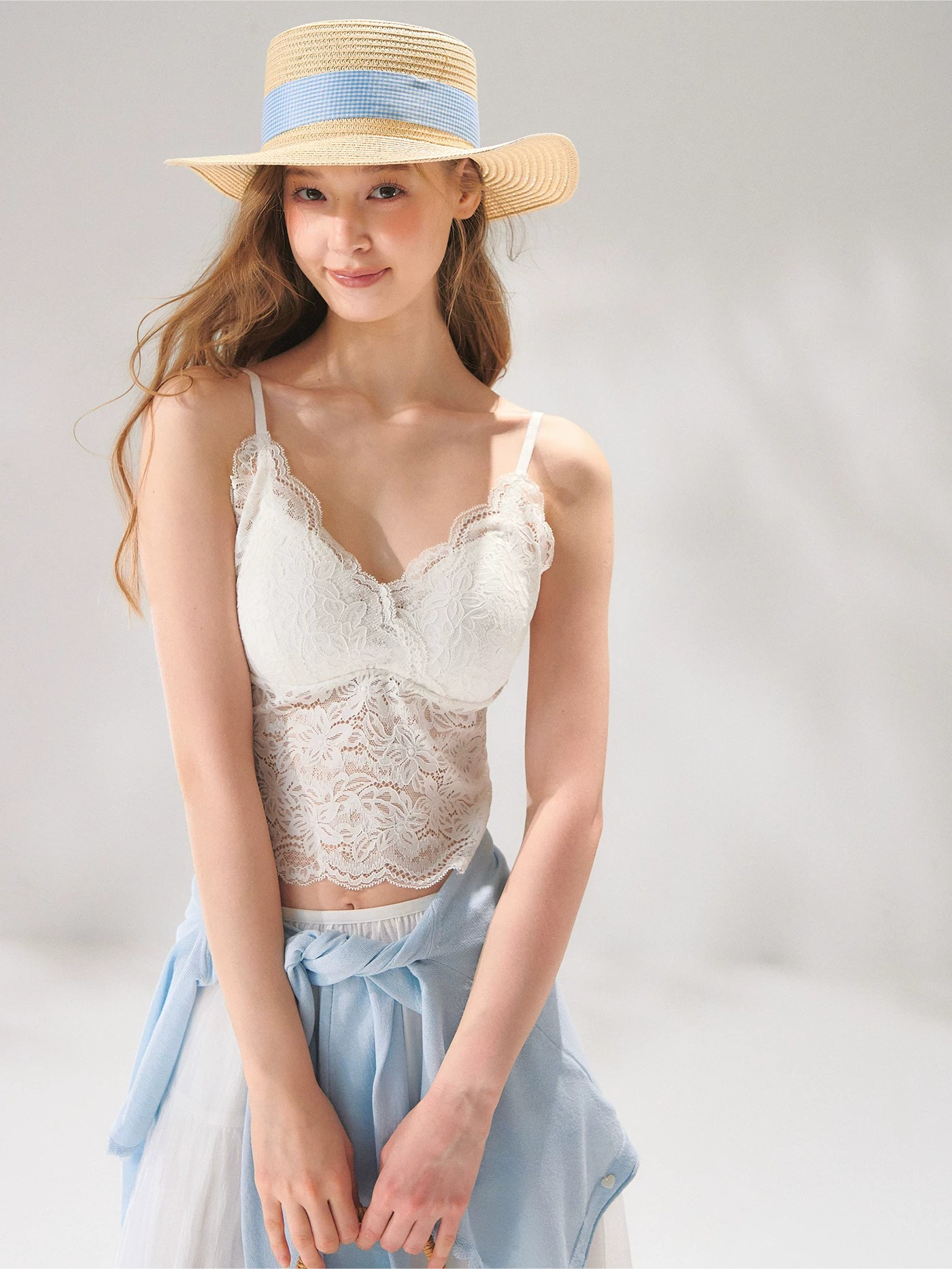 Pearlescent Textured Tiered A-Line Midi Skirt