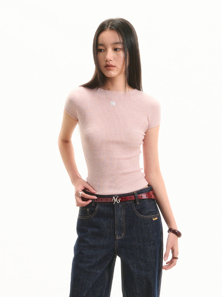 Versatile Knit T-shirt Top - CHINASQUAD